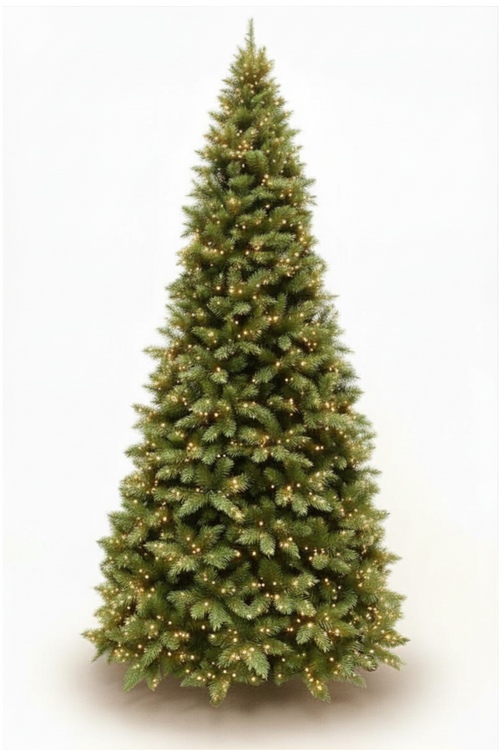 12ft Slim Vienna Spruce Christmas Tree Pre Lit Hinged 3.66m with 1380 LED’s