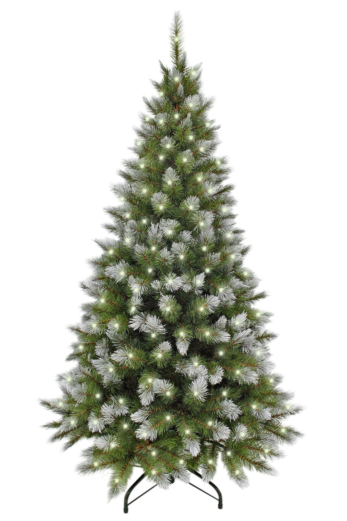 5ft Pittsburgh Spruce Christmas Tree Green Frosted 1.52m with 300 Lights - Artificial Xmas Tree