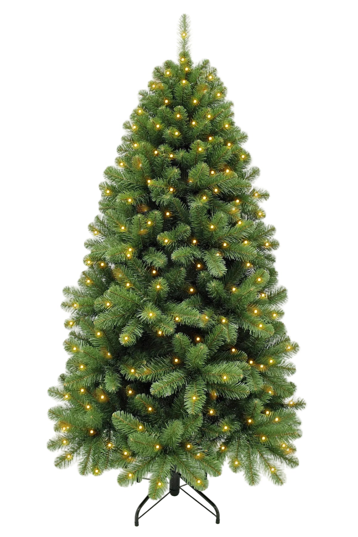 6.5ft Stockholm Christmas tree Hinged 1.98m Prelit with 320 Warm White LED's - Artificial Xmas Tree