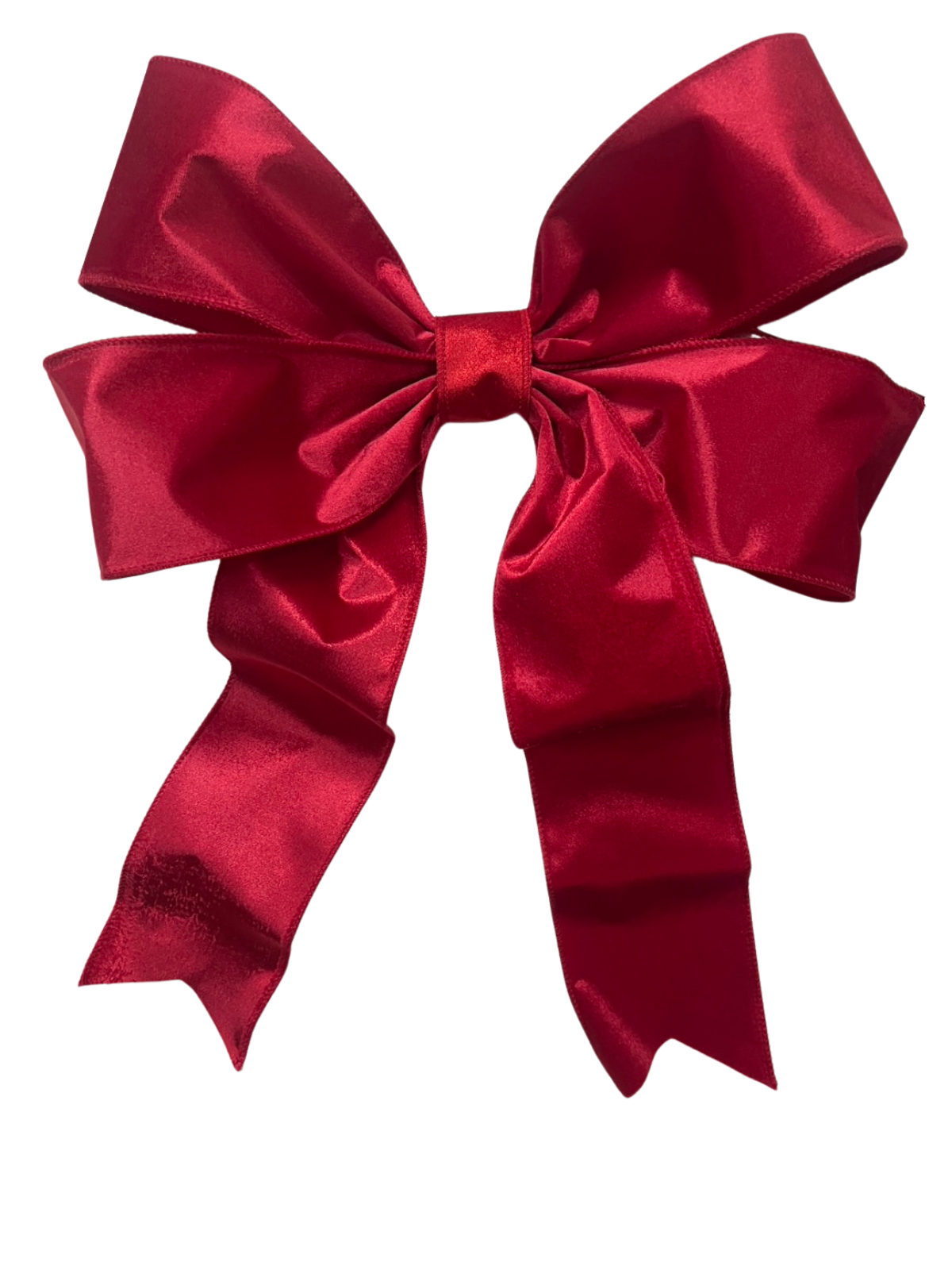 20 inch Velvet Bow Christmas Decoration 50cm Red - Artificial Xmas Tree