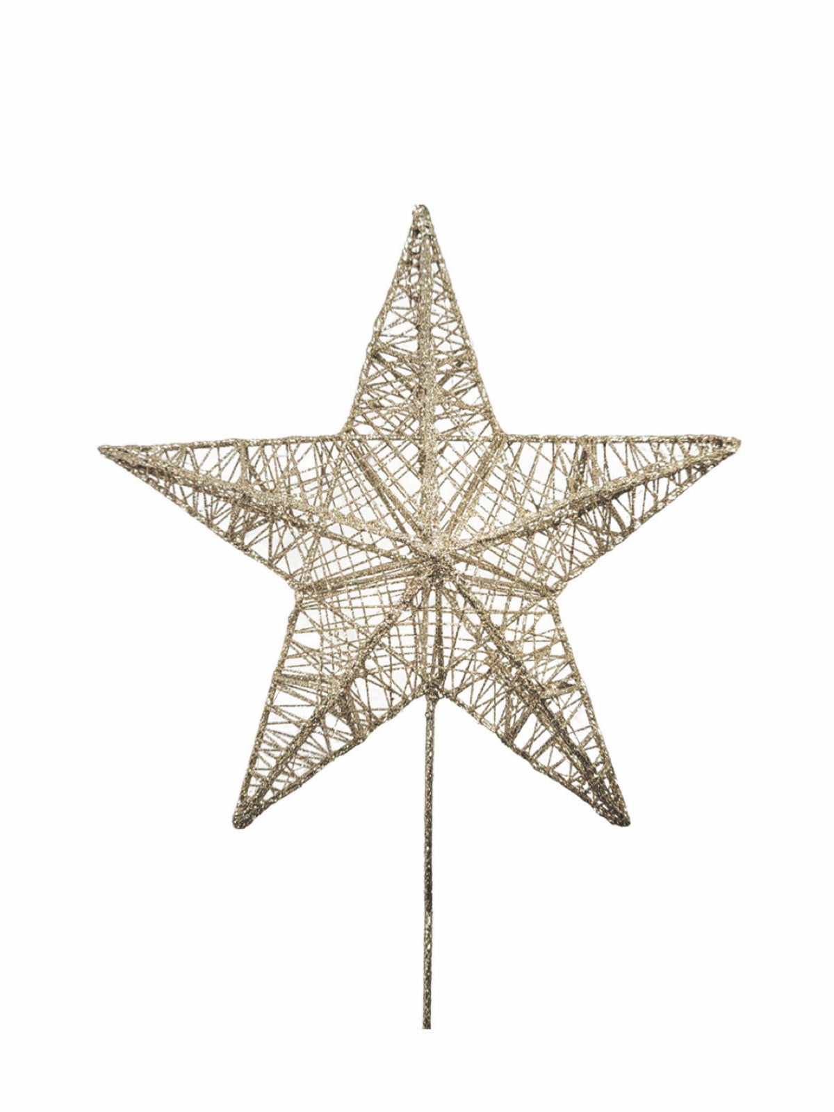 25 inch Star Christmas Tree Topper 64cm Champagne - Artificial Xmas Tree