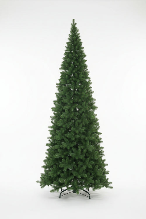 12ft Pencil Pine Christmas Tree Green 3.66m Hinged - Artificial Xmas Tree