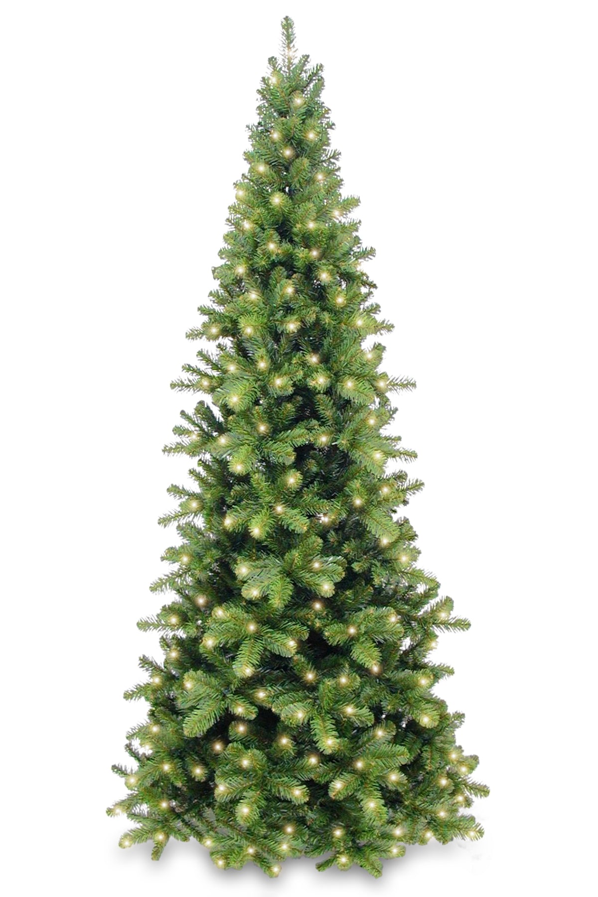6ft Pencil Pine Christmas Christmas Tree Green 1.83m Hinged pre lit with 360 LED - Artificial Xmas Tree