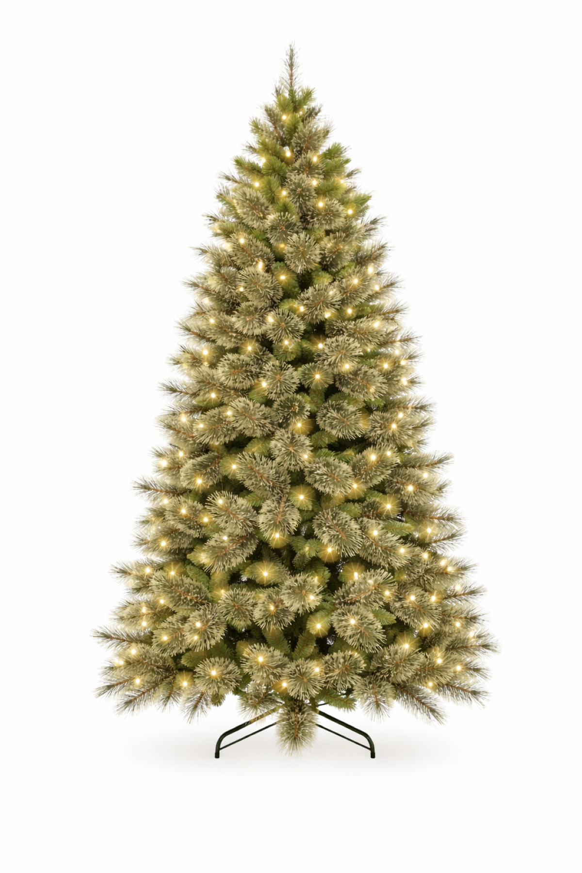7ft Slim American Cashmere Christmas Tree Green 2.13m Hinged with 460 Warm White LED’s