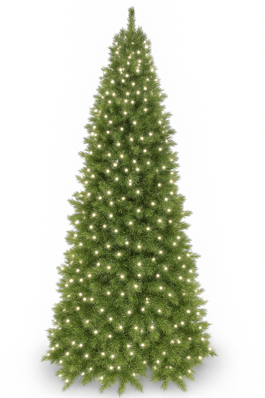 10ft Slim Vienna Spruce Christmas Tree Pre Lit Hinged 3.05m with 920 LED's - Artificial Xmas Tree