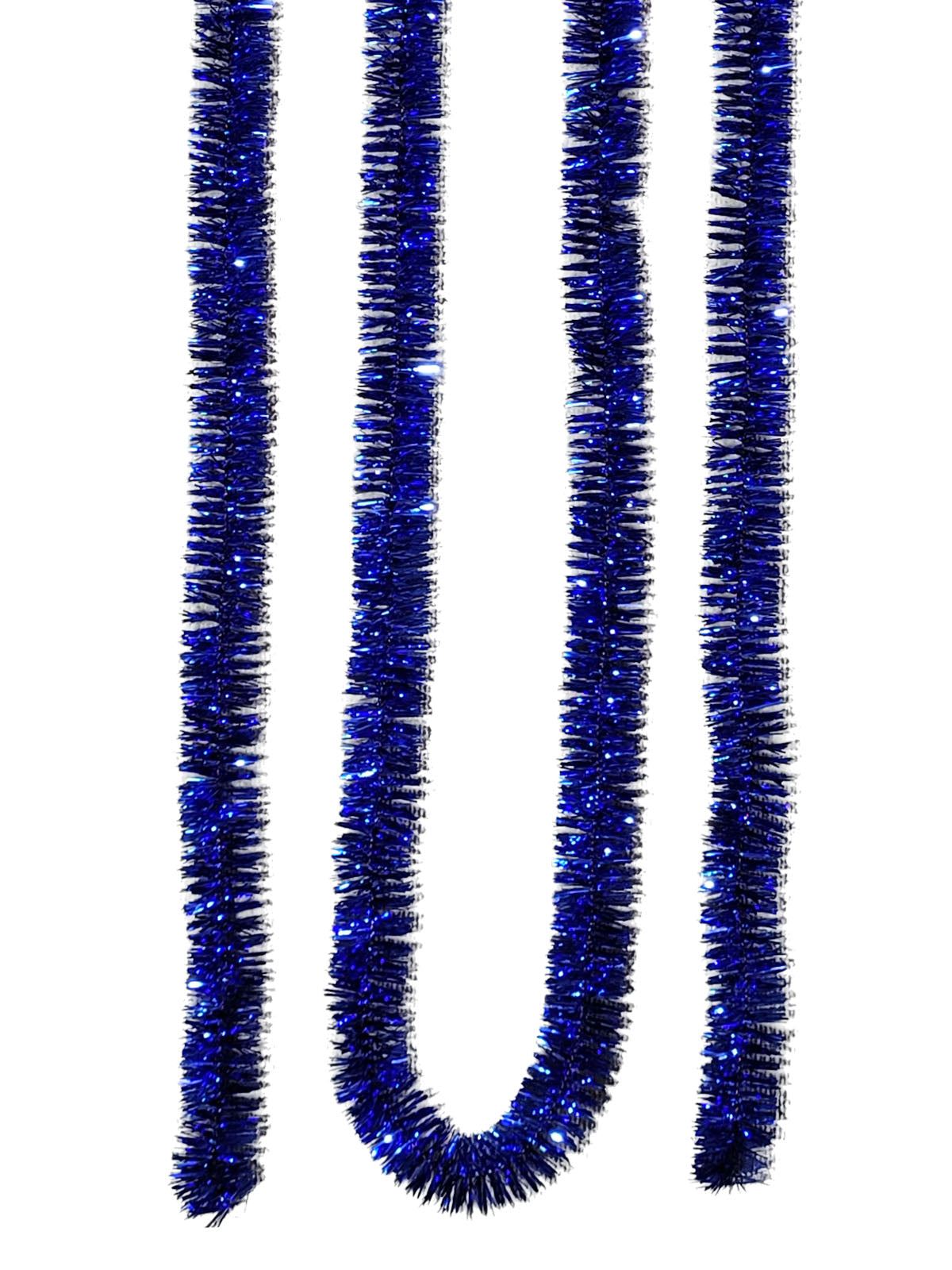 Tinsel 5.5m (18ft) 4 ply - 50mm Blue - Artificial Xmas Tree