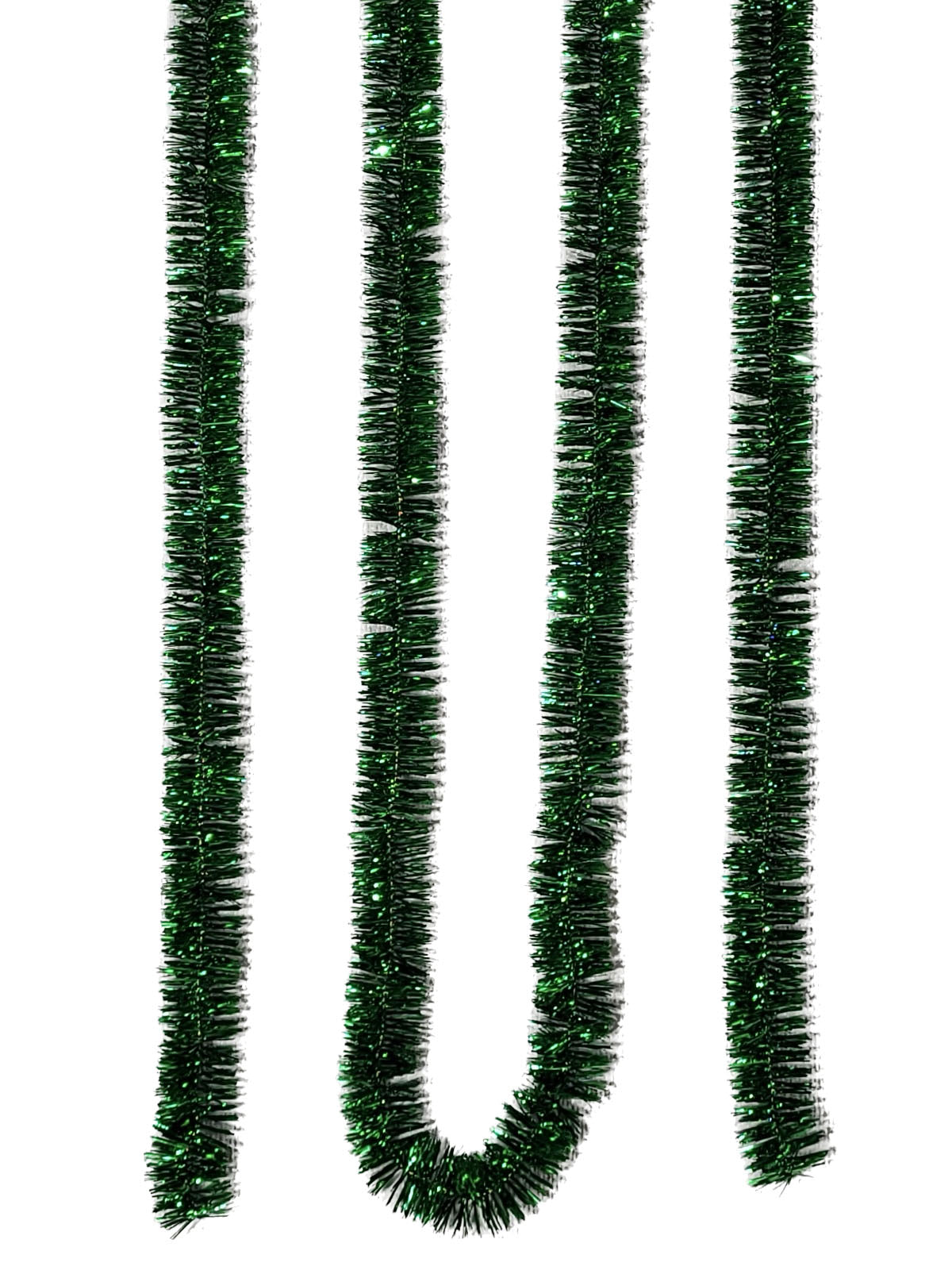 Tinsel 5.5m (18ft) 4 ply - 50mm Green - Artificial Xmas Tree