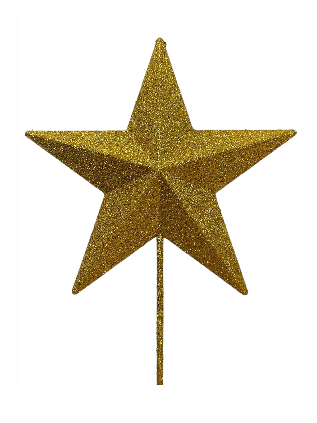 Star Christmas Tree Topper 30cm Glitter Gold - Artificial Xmas Tree