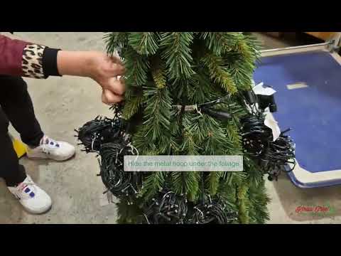New Hamsphire Cone Christmas Tree with Decoration & Light Kit