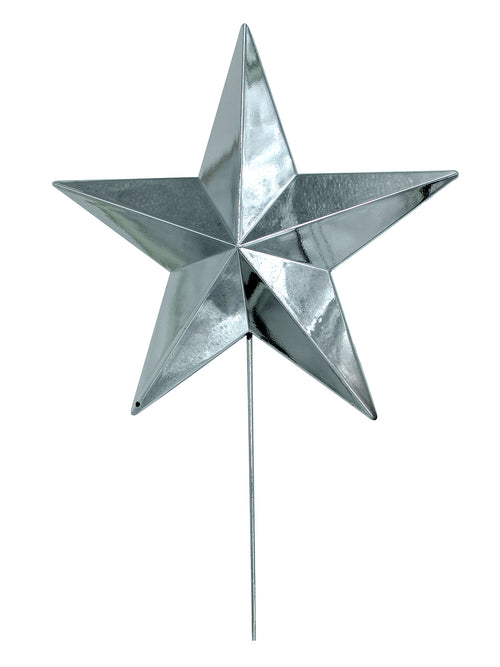 Star Christmas Tree Topper 30cm Silver - Artificial Xmas Tree