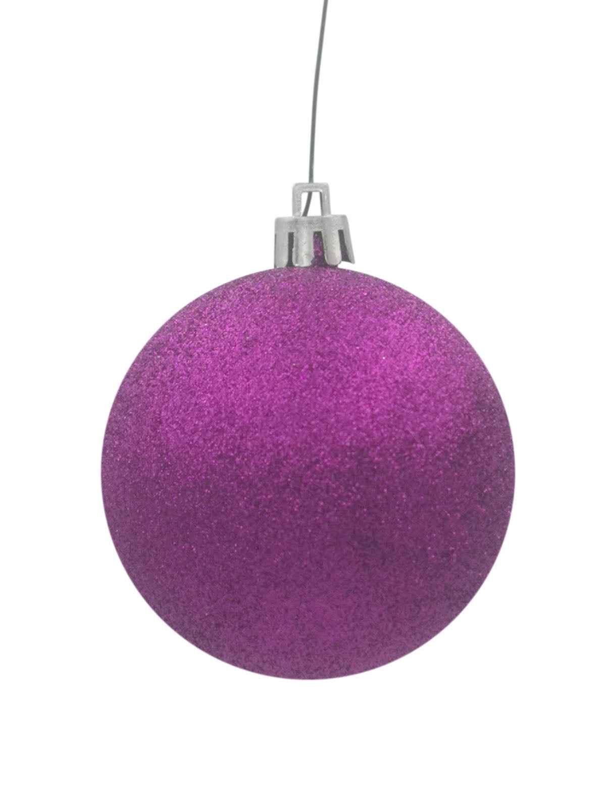 Christmas Ball 100mm Glitter Purple