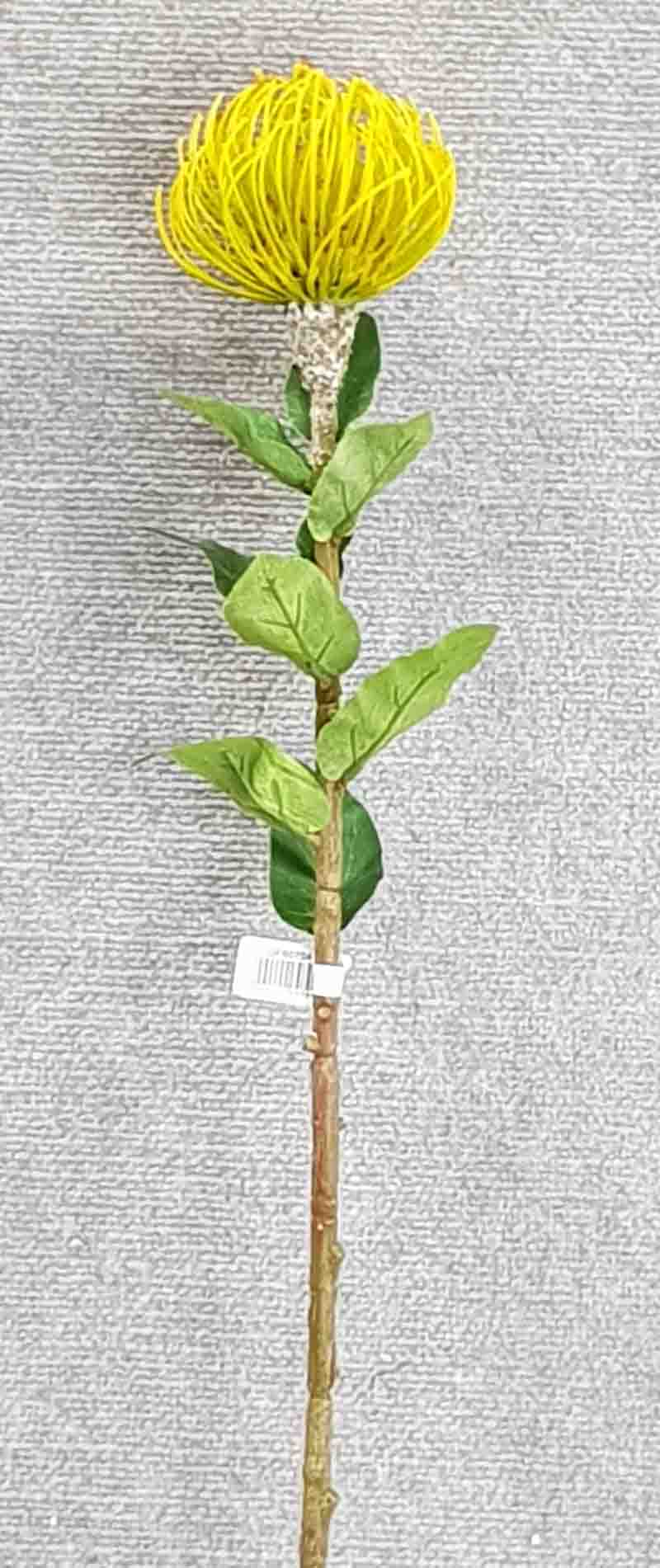 Pincushion Protea Single large - Yellow/Green - Artificial Xmas Tree