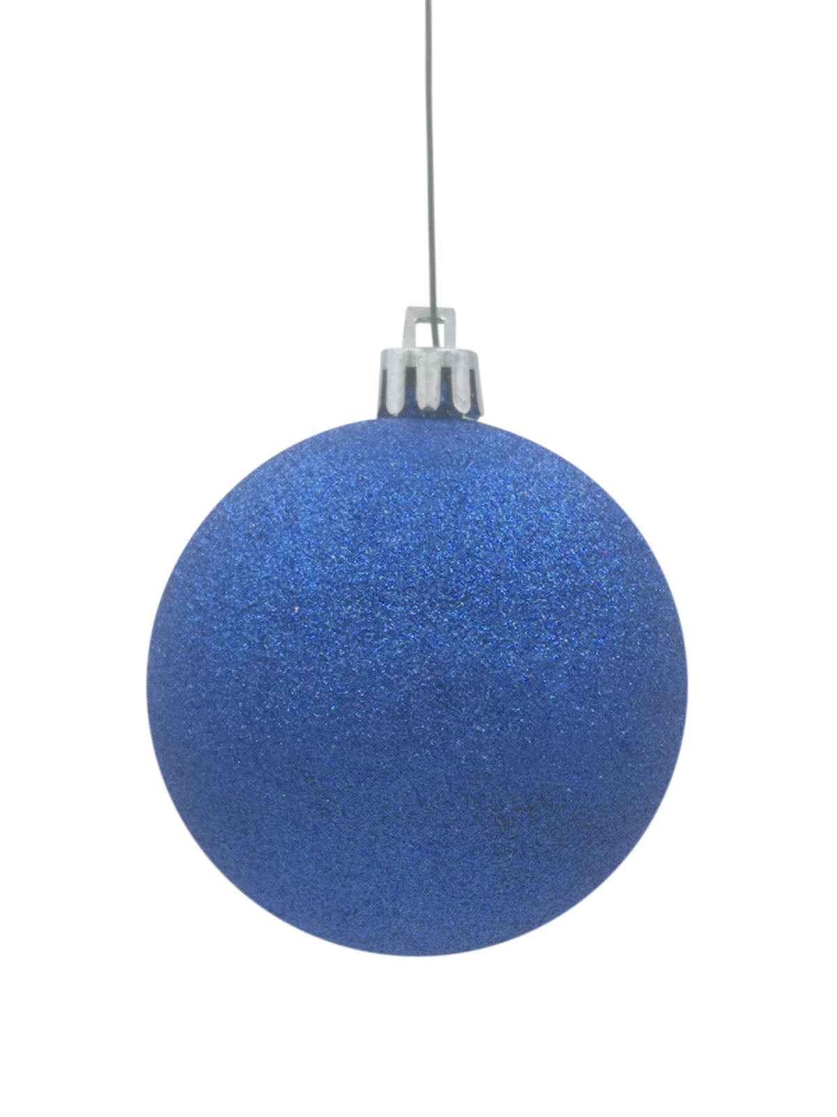 Christmas Ball 100mm Glitter Blue