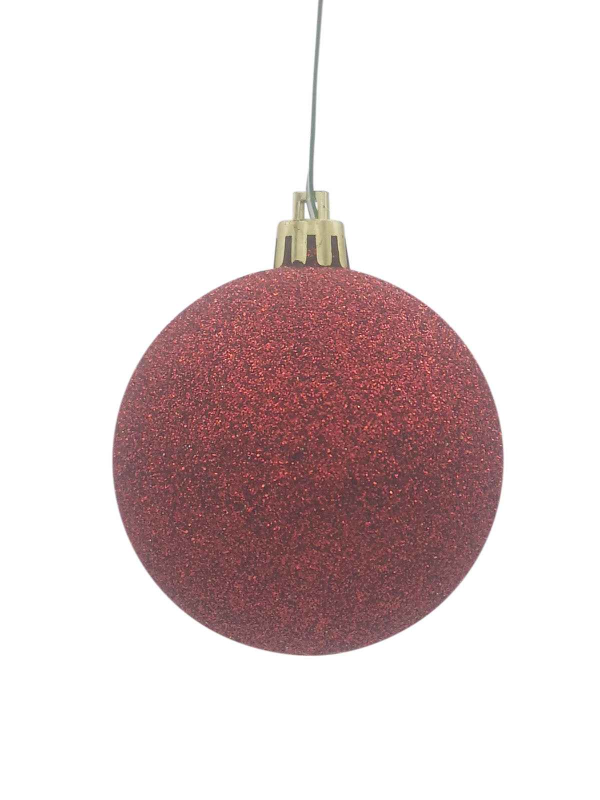 Christmas Ball 100mm Glitter Red