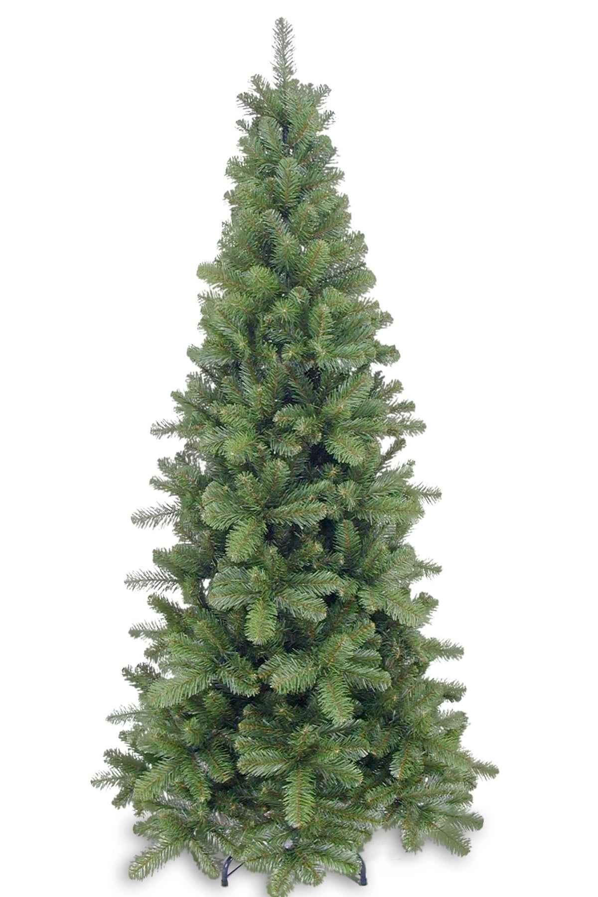 6ft Pencil Pine Christmas Tree Hinged Green 1.83m
