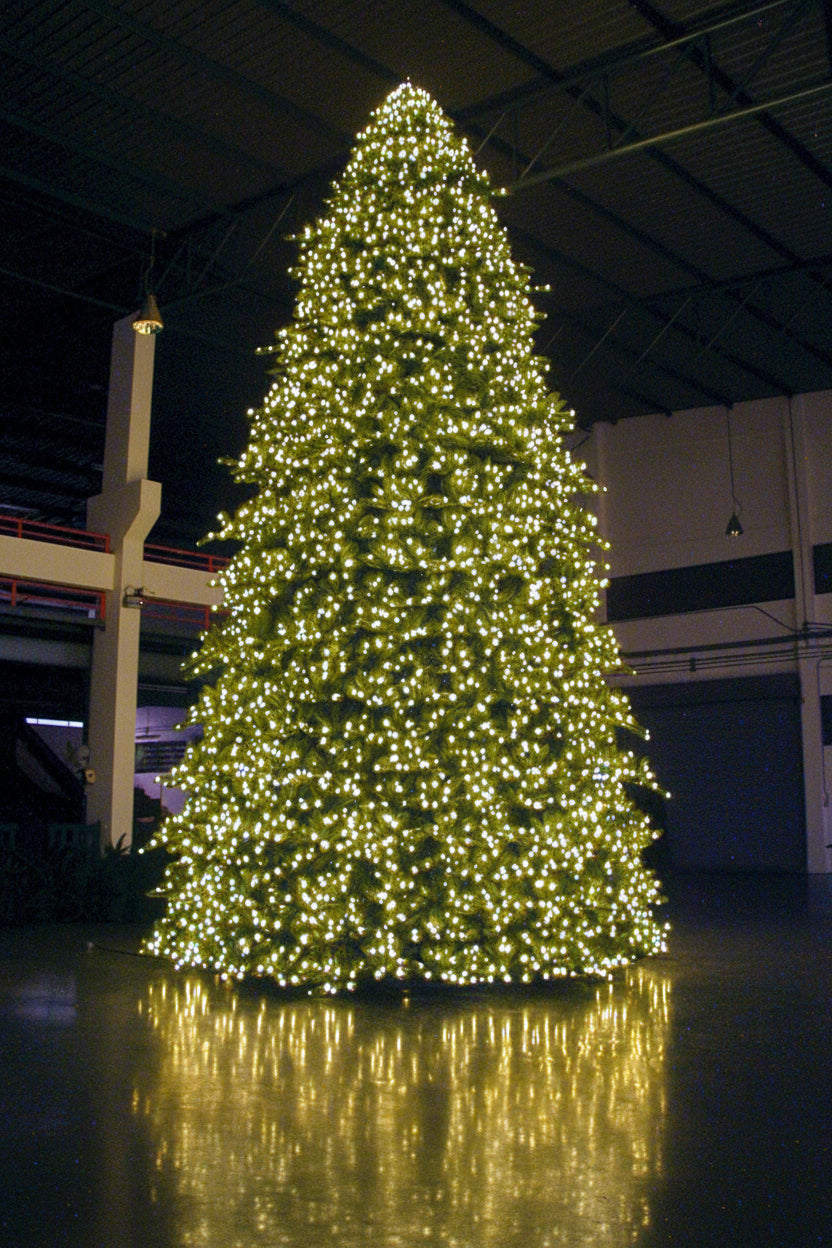 Paramount Spruce Christmas Tree Outdoor with Lights - Artificial Xmas Tree