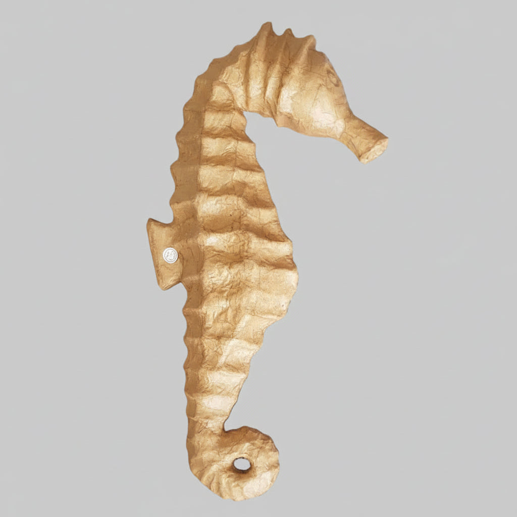 Papier Mache Seahorse Large Unpainted - Artificial Xmas Tree
