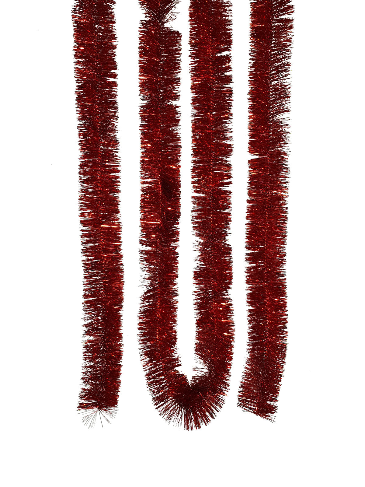 Tinsel 5.5m 4 ply 50mm Red - Artificial Xmas Tree