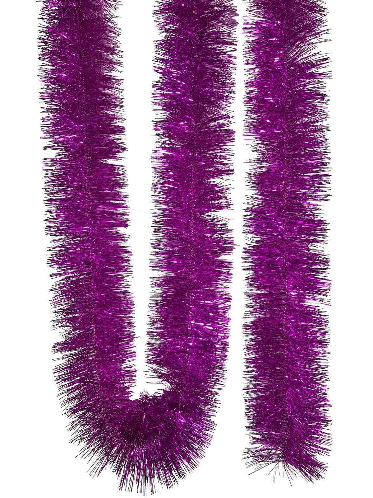 Tinsel 5.5m (18ft) 4 ply - 100mm Cerise