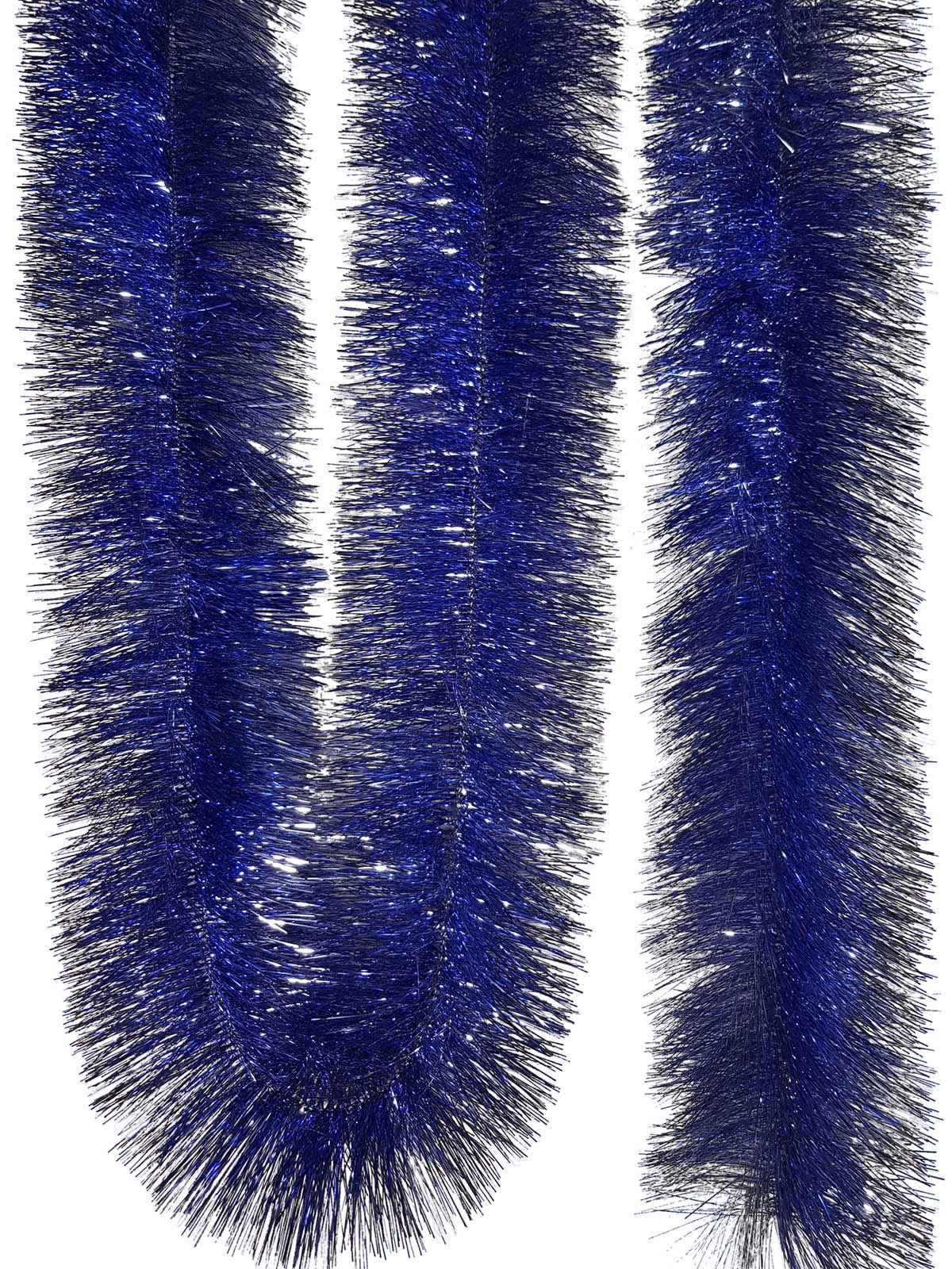 Tinsel 5.5m (18ft) 4 ply - 150mm - Blue