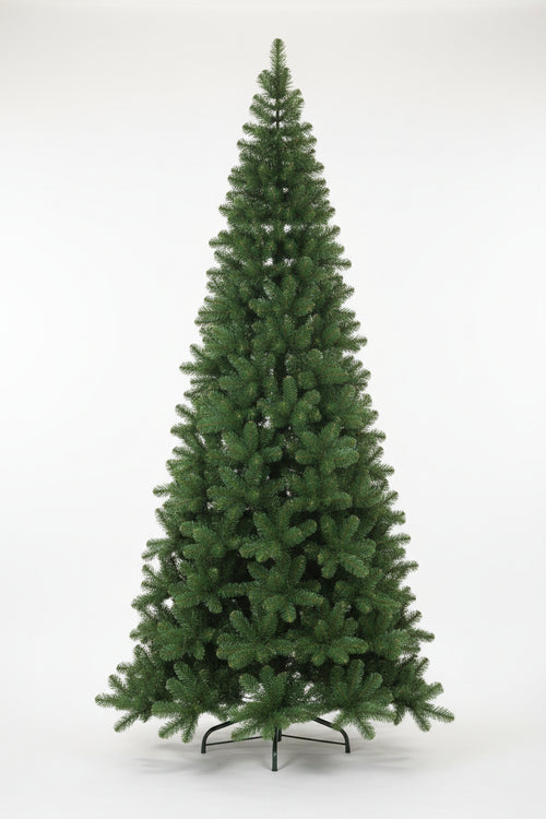 10ft Pencil Pine Christmas Tree Green 3.05m Hinged - Artificial Xmas Tree