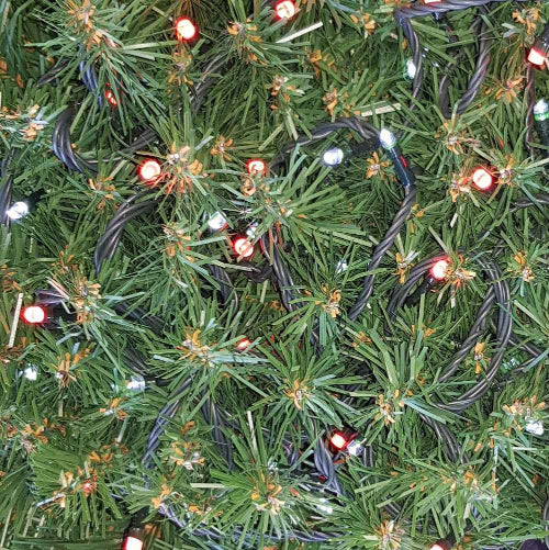 Christmas Tree Light string x 160 with Alternate LED's  - Red/ White Lights