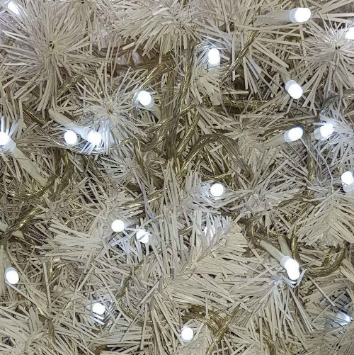 Wedding Lights x 100 White LED STATIC with Translucent cord