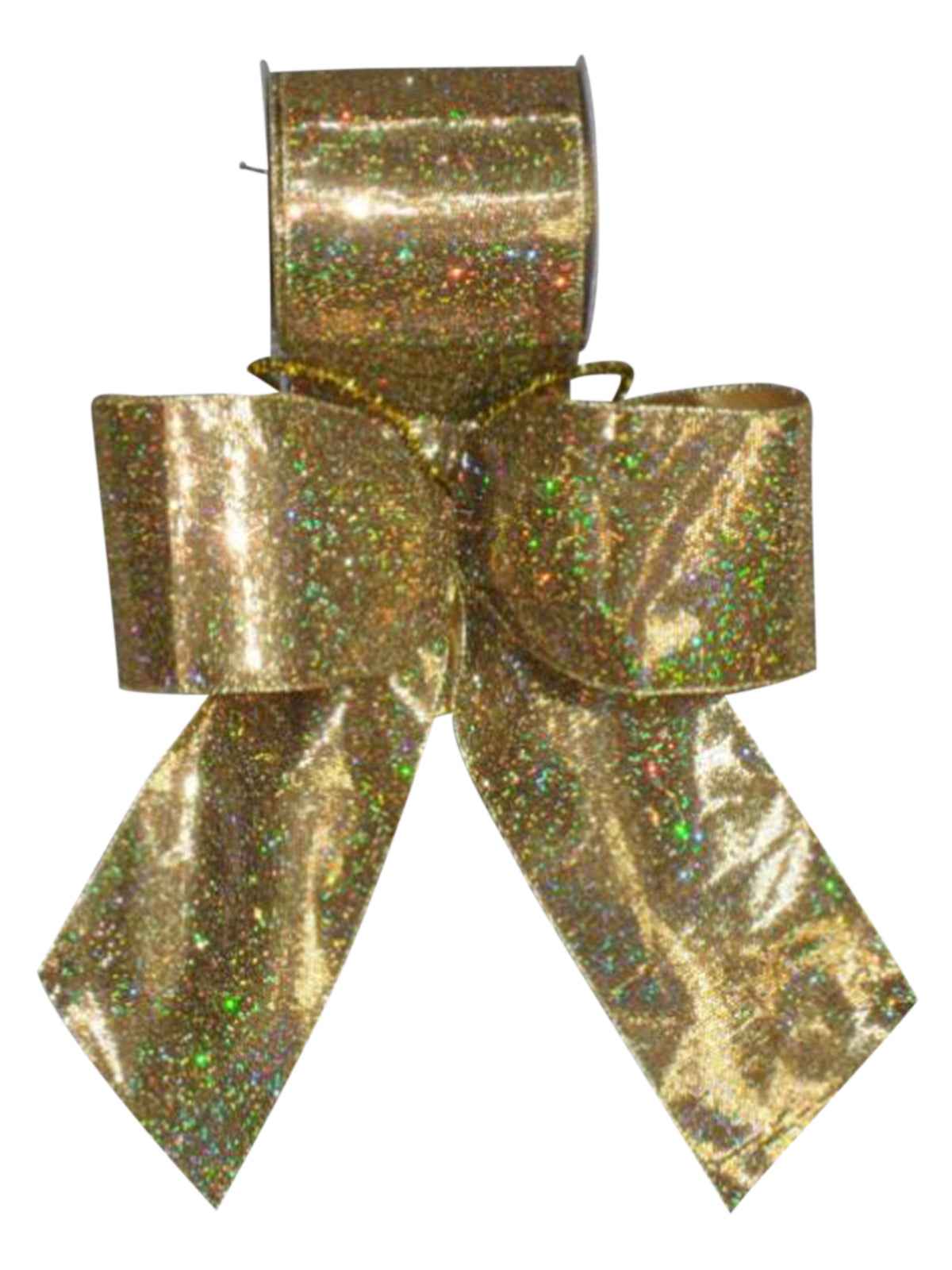 Ribbon Gold Lame’ w/ Sparkles 6.5cm
