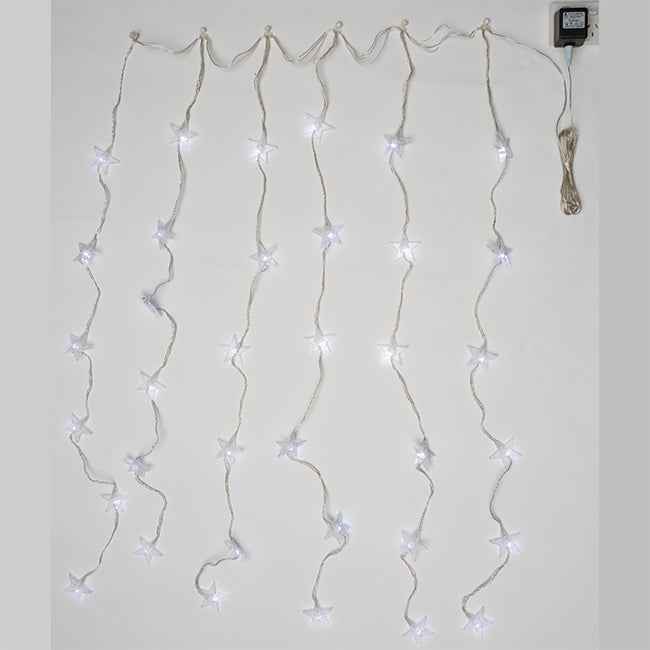 Christmas Star Curtain x 36 LED with White Light