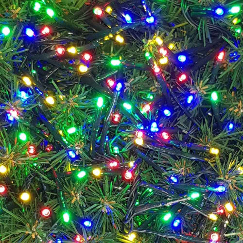 200 LED 2 way Connecting String Lights for Christmas Tree or Garland Multi Coloured