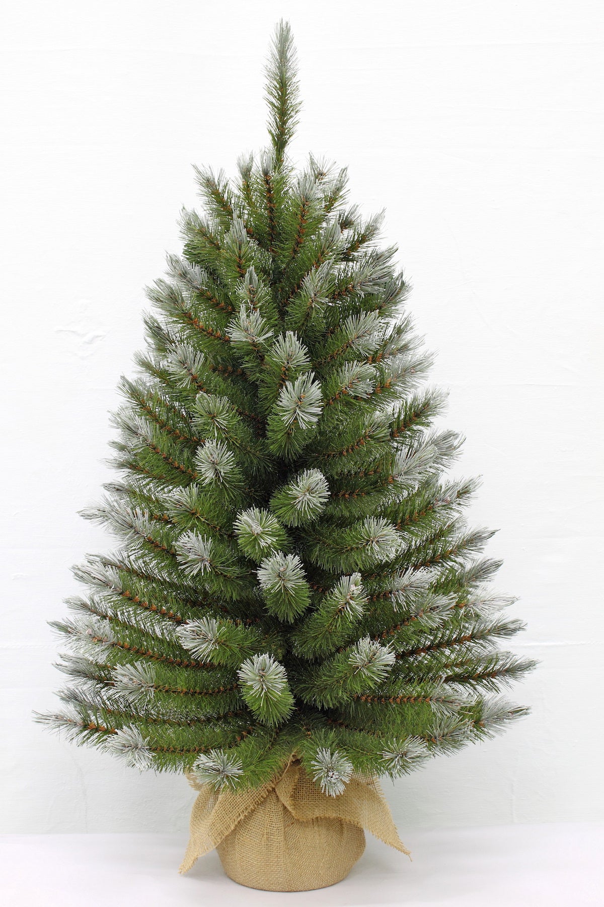 3ft Pittsburgh Spruce Christmas Tree Green Frosted in Burlap base 91cm - Artificial Xmas Tree