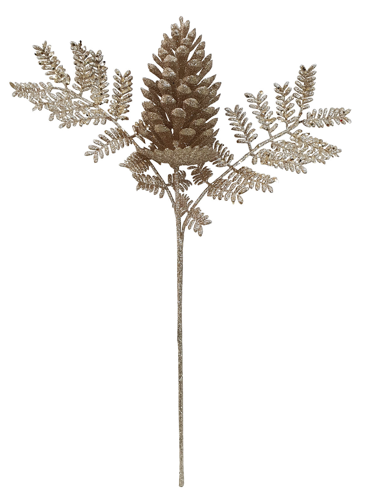 Pine Cone Spray Decoration 41cm Champagne - Artificial Xmas Tree