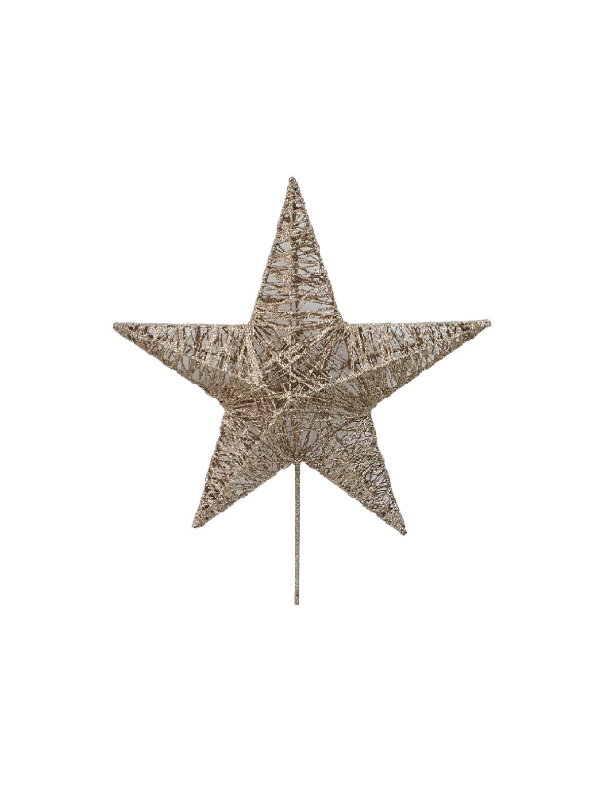 8.5 inch Star Christmas Tree Topper 22cm Champagne - Artificial Xmas Tree