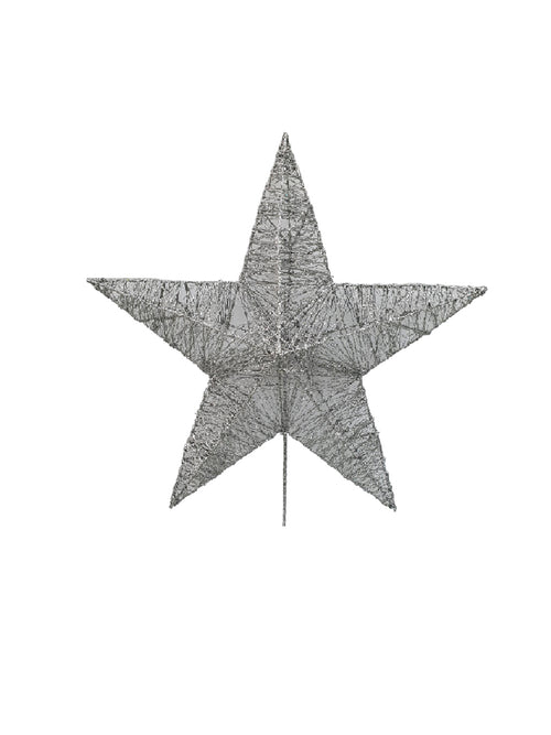 Star Christmas Tree Topper 33cm Silver - Artificial Xmas Tree