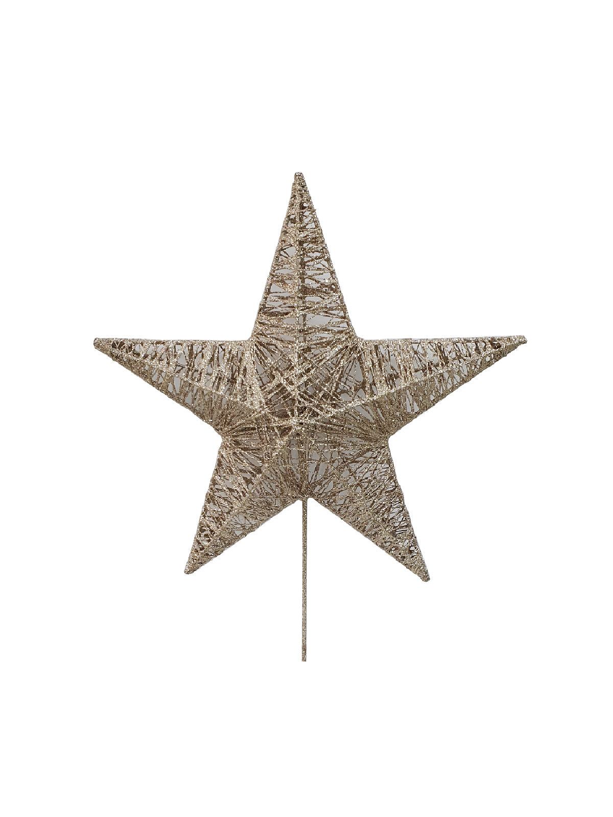 15 inch Star Christmas Tree Topper 38cm Champagne - Artificial Xmas Tree