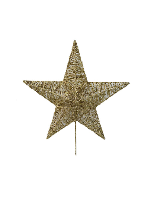 15 inch Star Christmas Tree Topper 38cm Gold - Artificial Xmas Tree