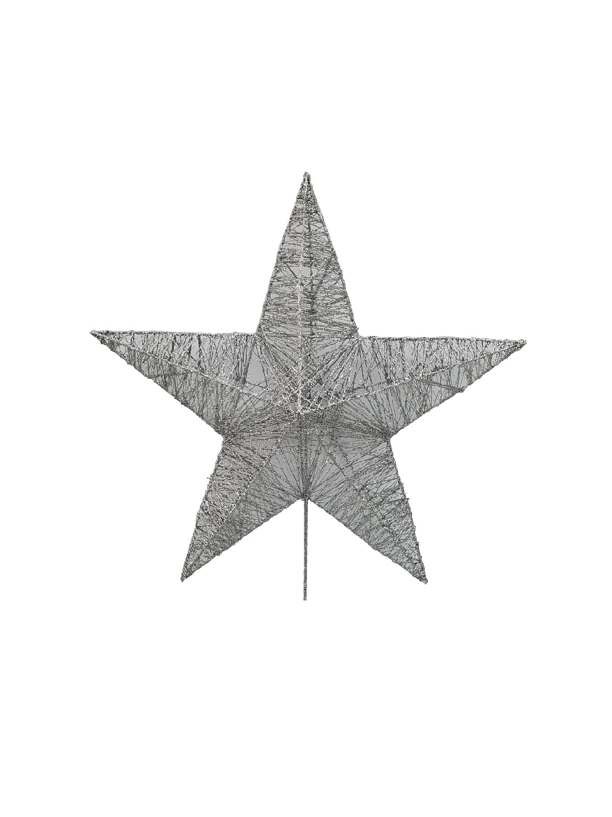 15 inch Star Christmas Tree Topper 38cm Silver - Artificial Xmas Tree