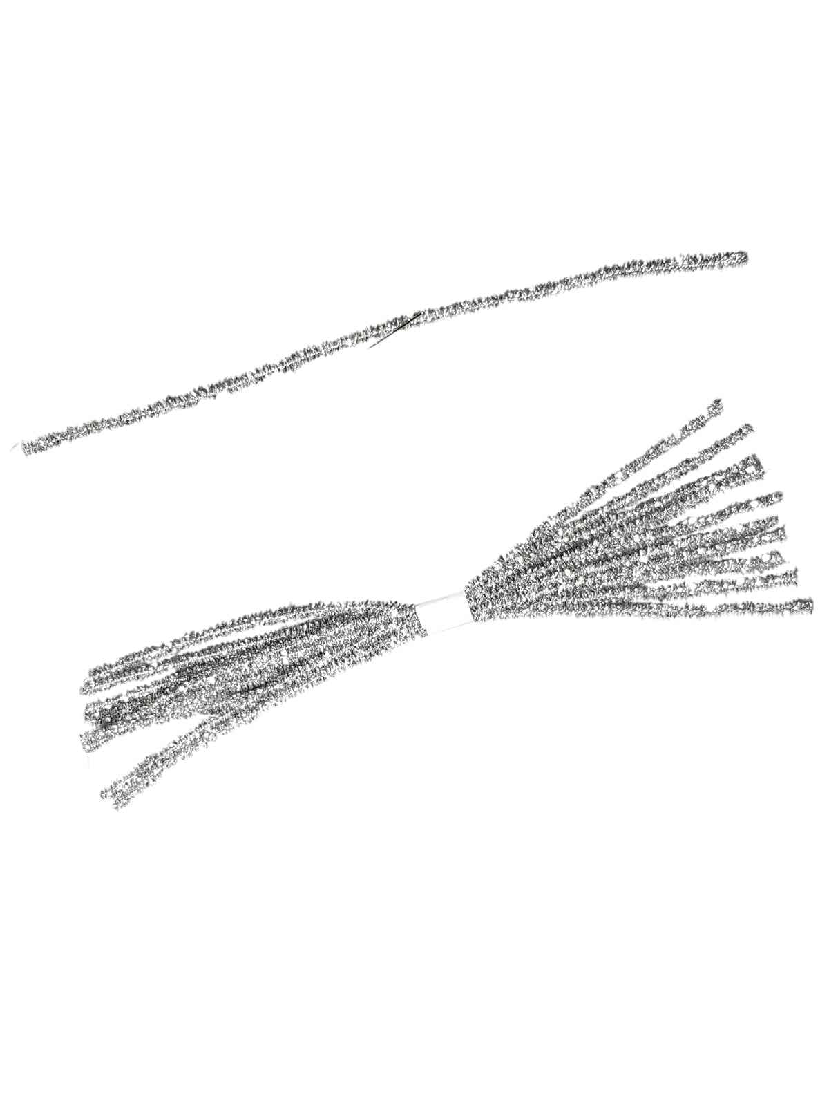 Tinsel Tie Silver 10 pieces