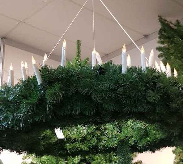 Decorated Wreath 1.2m with candles