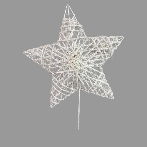 Star Tree Topper Silver 30cm - Artificial Xmas Tree