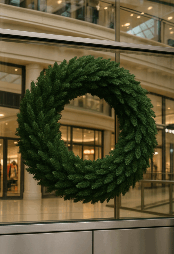 2m Wreath in Shopping Centre