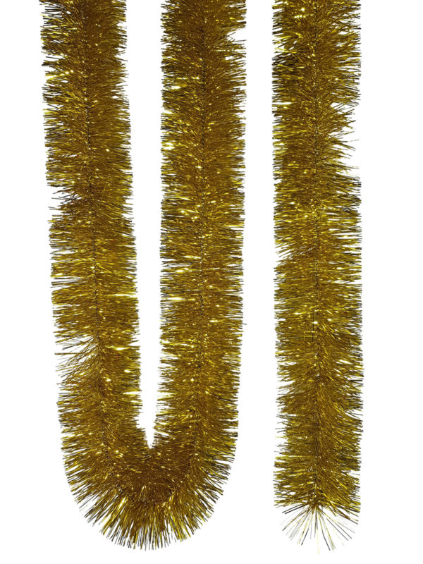 Tinsel 5.5m (18ft) 4 ply – 100mm Gold