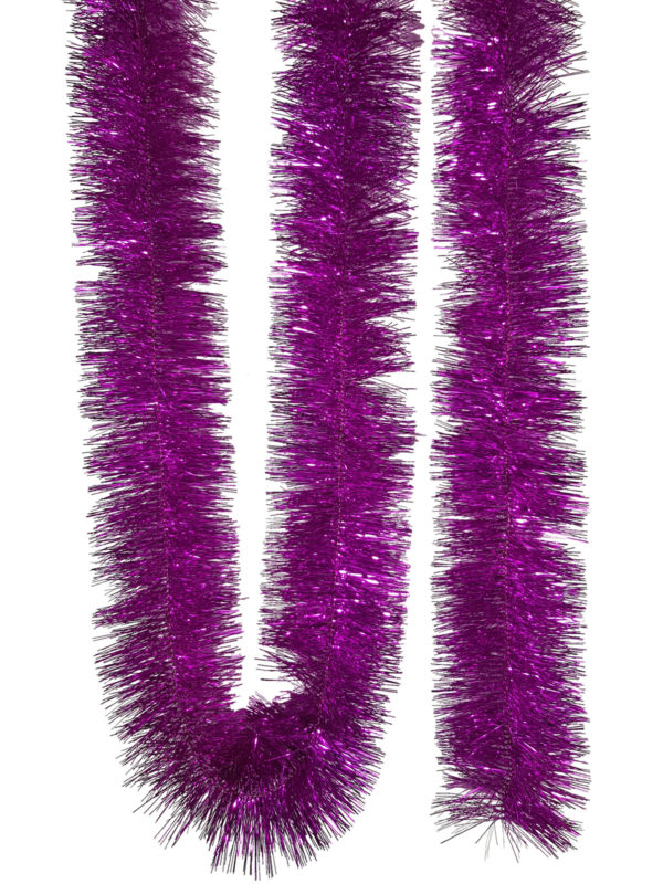 Tinsel 5.5m (18ft) 4 ply – 100mm Cerise