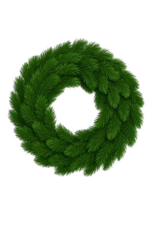24 inch Pitch Pine Christmas Wreath Green 61cm