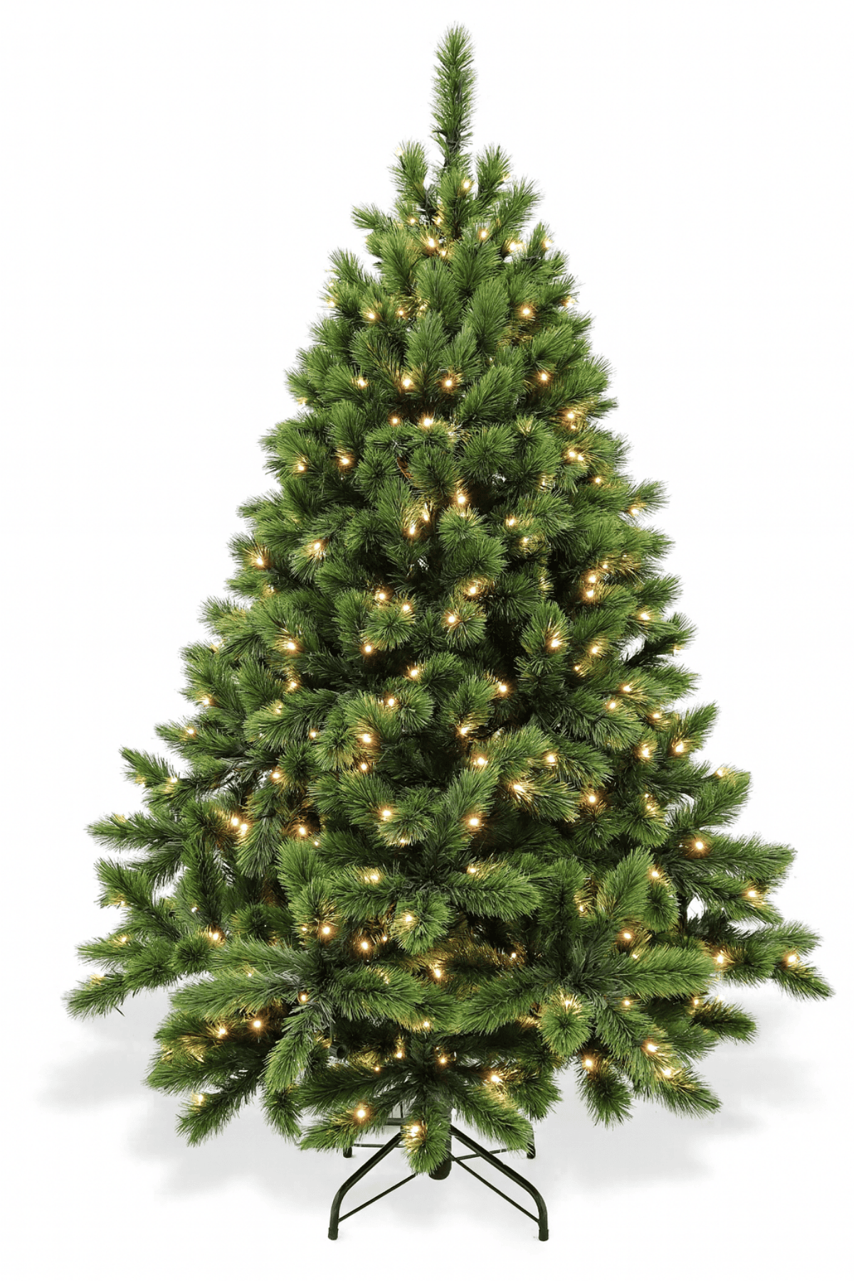 6ft Pitch Pine Christmas Tree Green 1.83m Hinged pre lit with 420 LED’s
