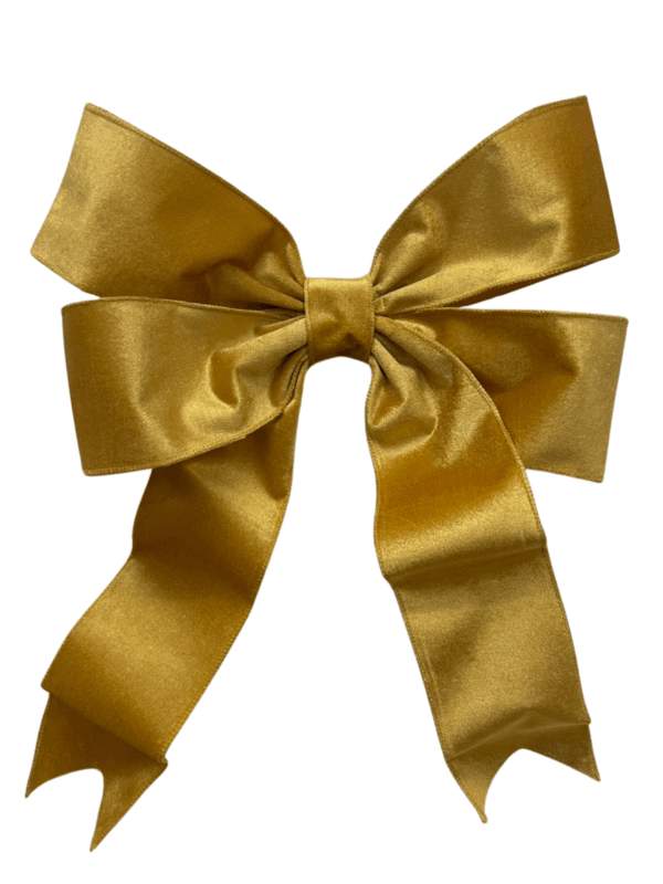 20 inch Velvet Bow Christmas Decoration 50cm Gold