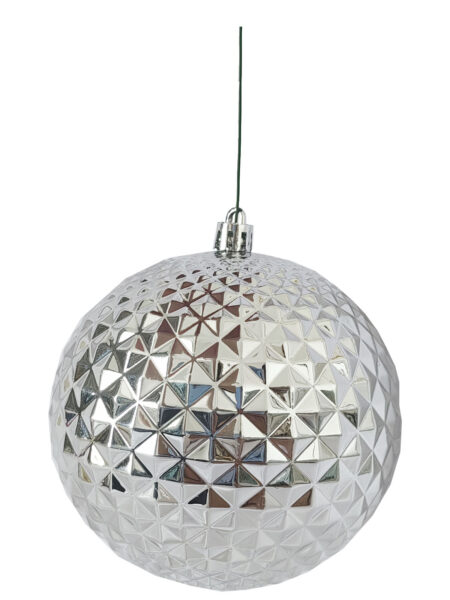 100mm Pineapple Textured Ball Silver