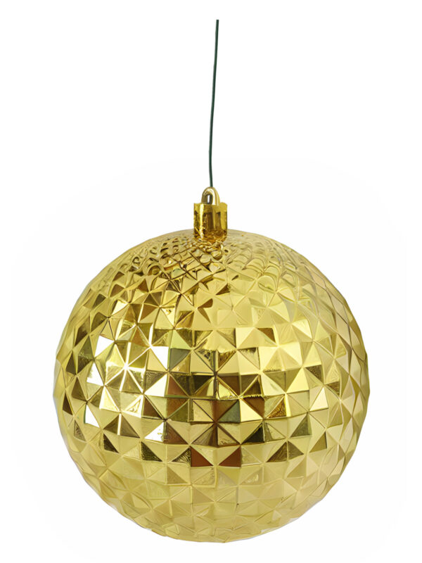 Christmas Ball 100mm Pineapple Textured Gold