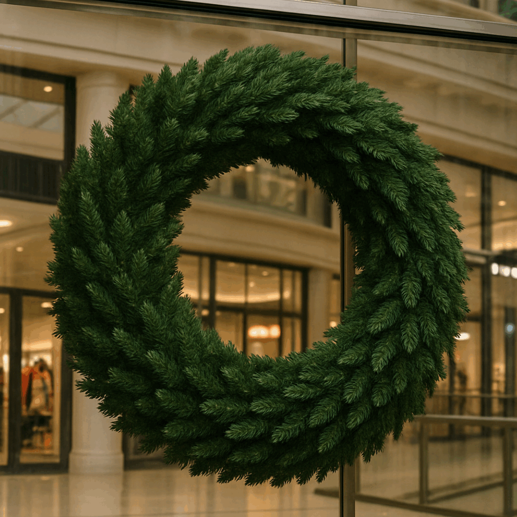 2m Wreath in Shopping Centre